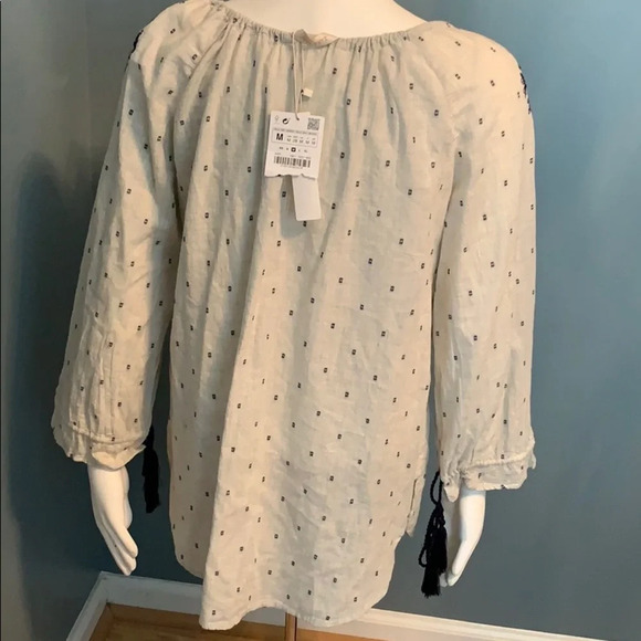 Zara Basics Boho Embroidered Festival Tunic NEW - Picture 6 of 8